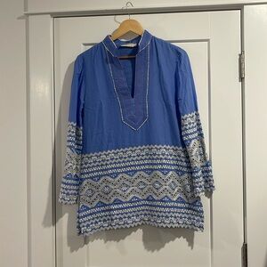 EUC Tory Burch Periwinkle Blue Tunic Size 10